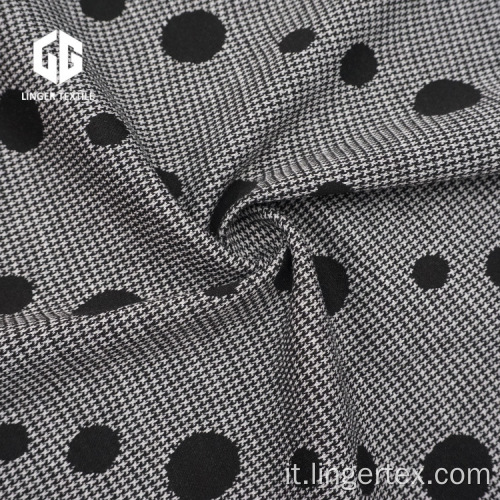 Tessuto jacquard in tessuto a maglia di poliestere in poliestere di cotone spot